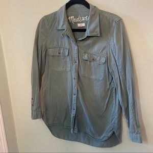 Madewell Causal Green Button Down